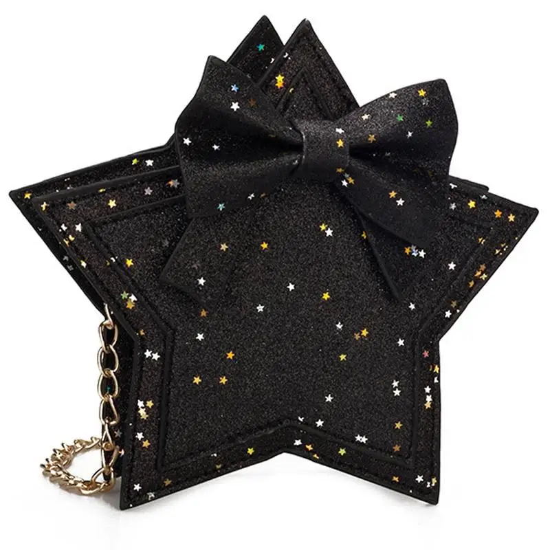 

BEAU-Girl Princess Sequin Coin Wallet Pentagram Cute Little Bow Wallet Fashion Child Crossbody