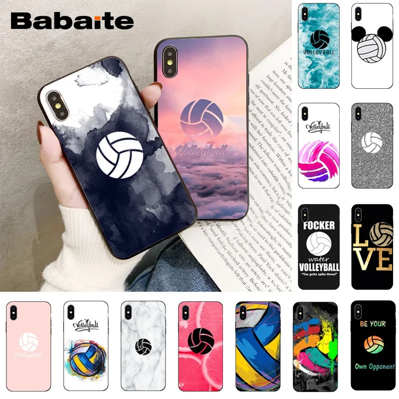 

Babaita I love Volleyball TPU Soft Silicone Phone Case for iPhone X XS MAX 6 6s 7 7plus 8 8Plus 5 5S SE XR 11 11pro 11promax