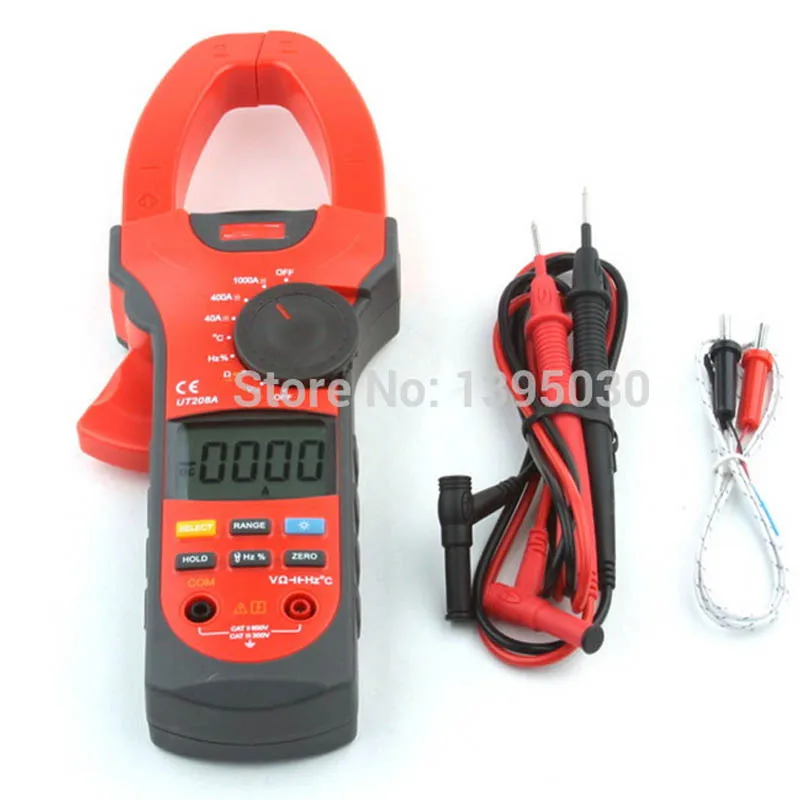 

1PC UT208A Clamp Mini Power Digital Multimeter AC DC Volt/Amp/Ohm Capacitance Tester