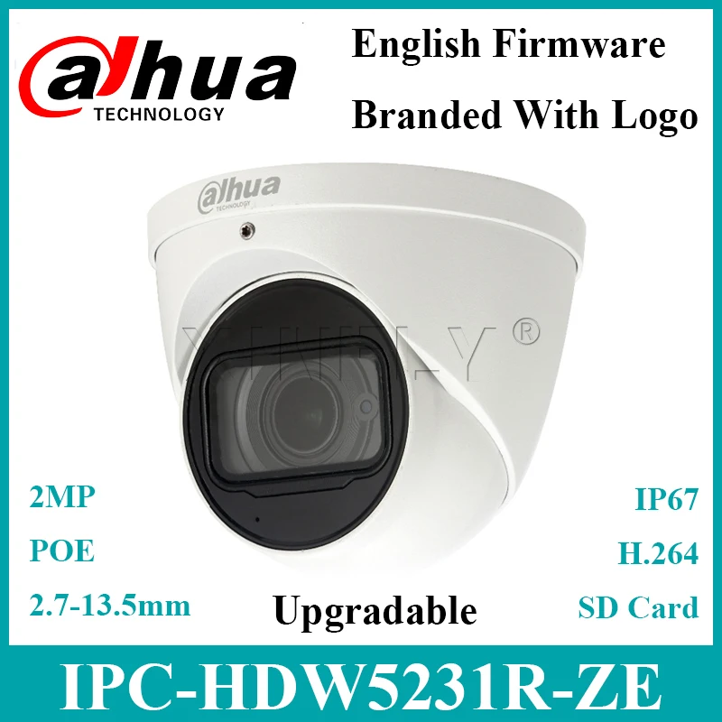 Dahua IPC HDW5231R ZE 2MP WDR камера для глазного яблока со встроенным микрофоном Starlight IR50m