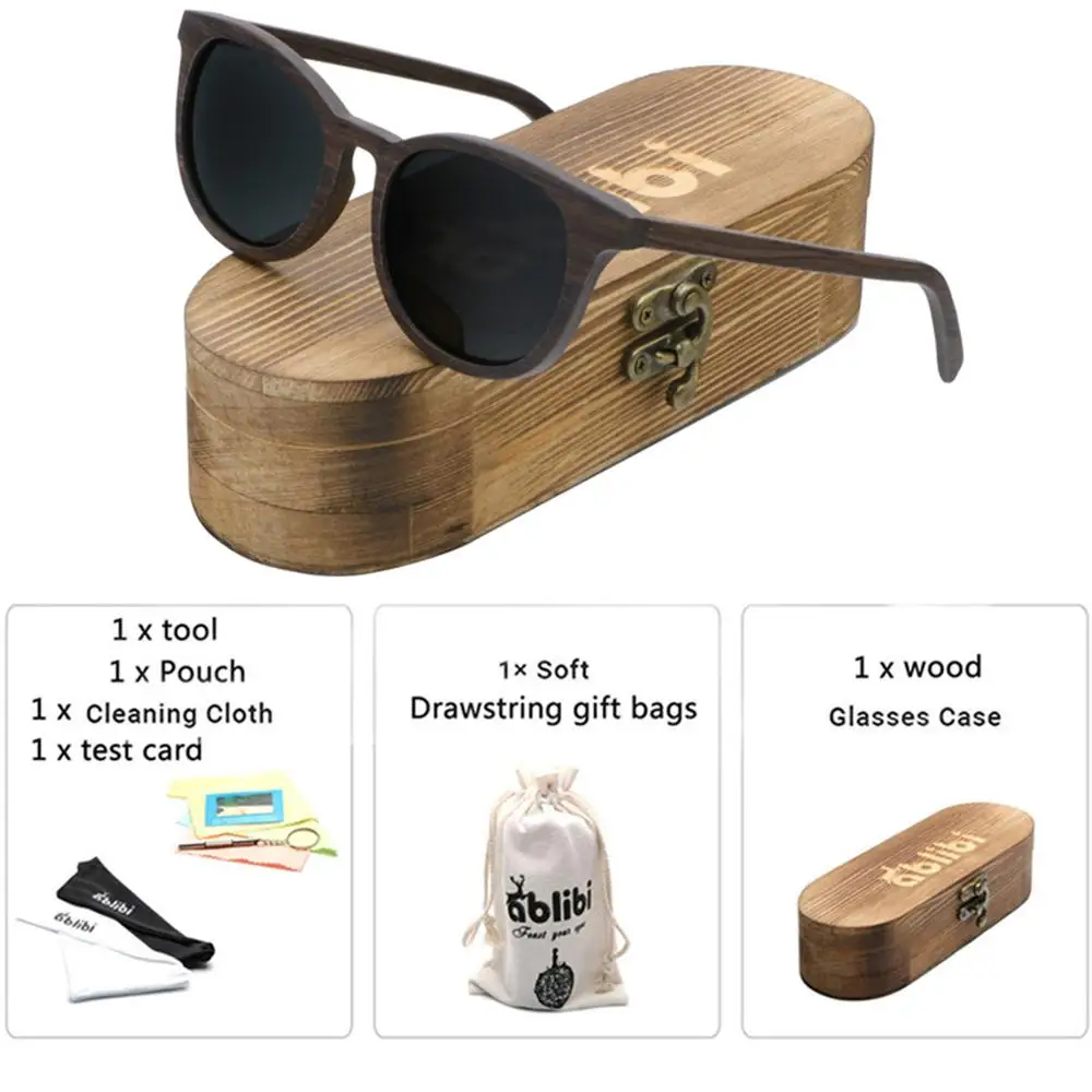SUKUTU Hombres Mujeres Gafas De Sol De Bamb/ú Hechas A Mano Gafas de Madera Polarizadas Moda Retro Al Aire Libre con Caja de Bamb/ú SU039