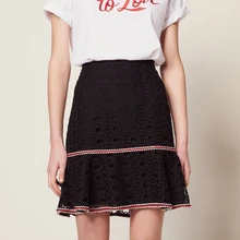 Весна и лето новые кружевные мини-юбки с вышивкой