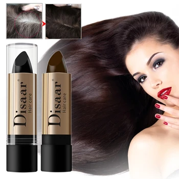 

Disaar Disposable Hair Black Color Hair Dye 10g Lipstick Shape Natural Plant Hair Dye Hair Color Modify Cream Stick TSLM1