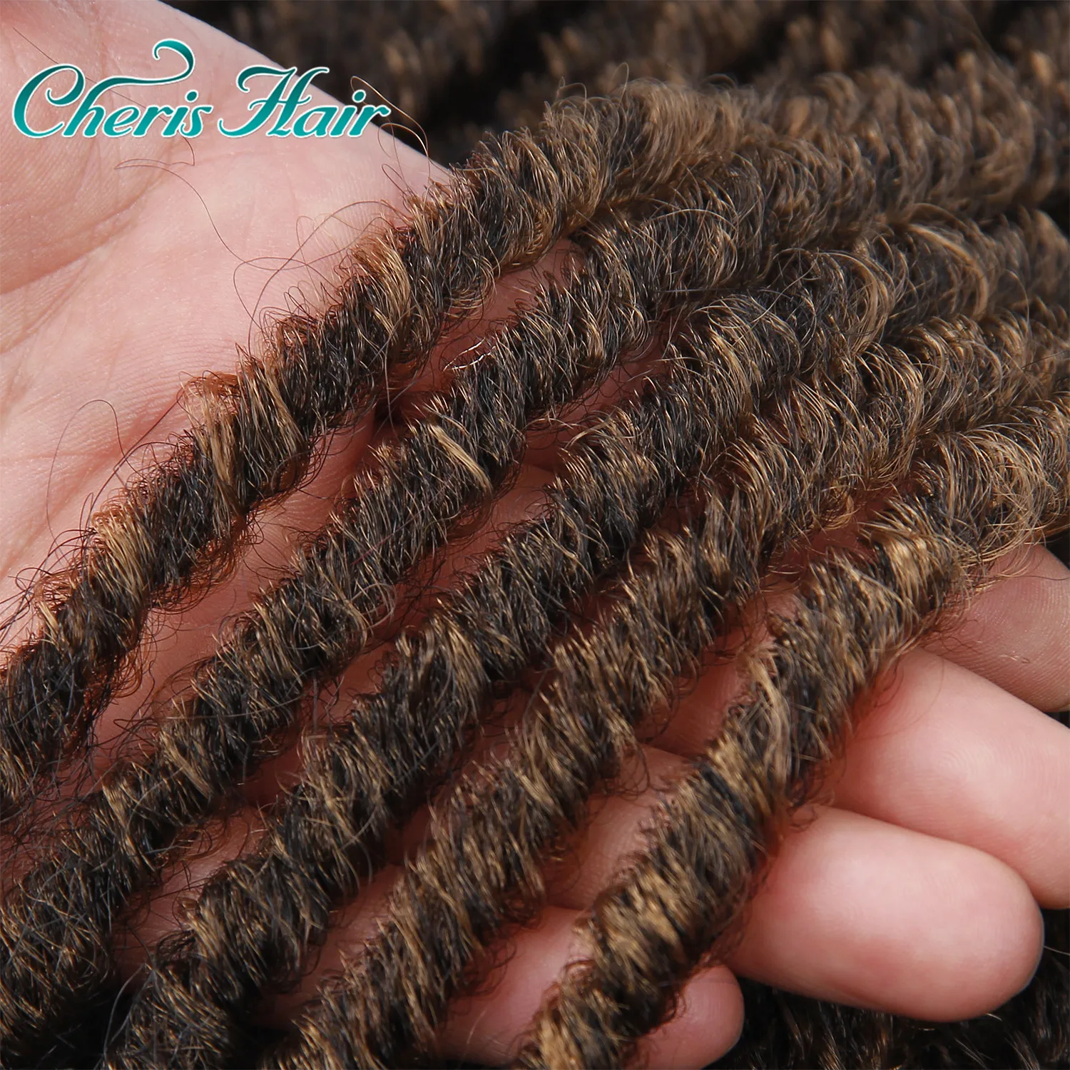Вязаные волосы Faux locs Curly End 18 дюймов низкотемпературное волокно мягкая богиня