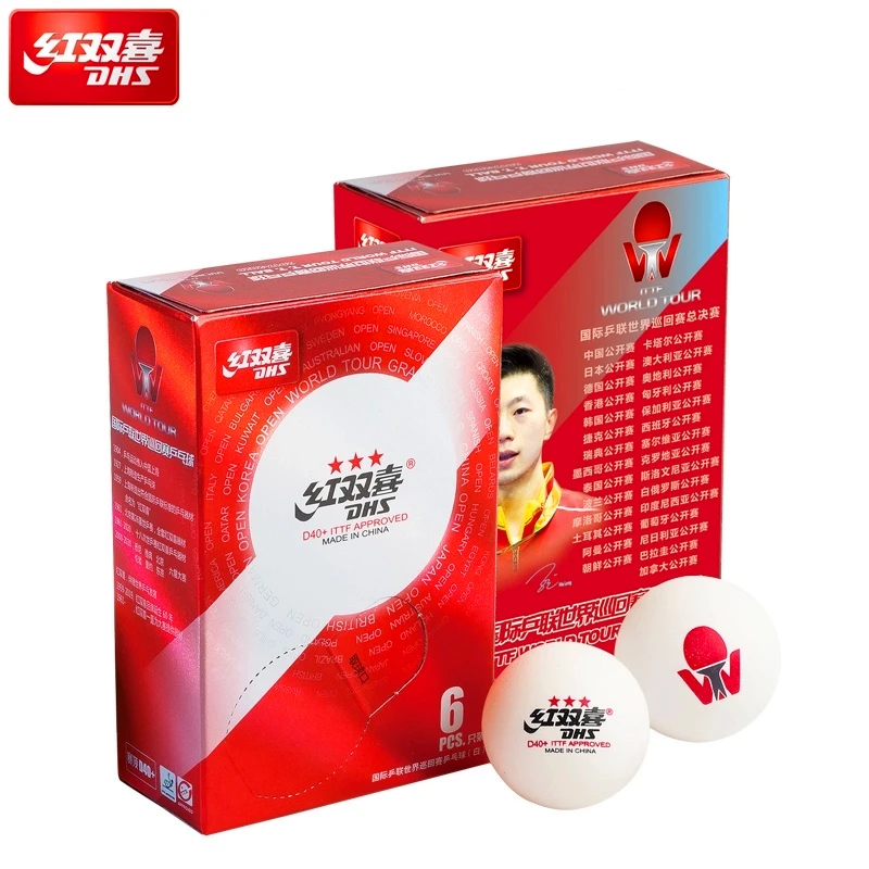 DHS Настольный теннис ITTF World Tour T.T. Мяч 3 звезды ABS D40 + высококачественные