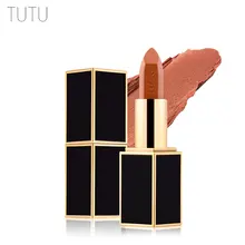TUTU 6 Colores Lápices Labiales Negro Impermeable Duradera Maquillaje de Labios Rojo Lápiz Labial Mate Stick Labial Atractivos Colores Con Cosméticos de Corea
