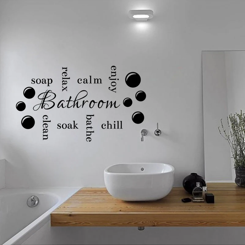 Creative Vinyl Wall Decals Bathroom Motto Bathtub Stickers Home Creative Vinyl Wall Decals Bathroom Motto Bathtub Stickers Home Decor Toilet Decal Diy Removable Art Murals Jg2374 In From Garden