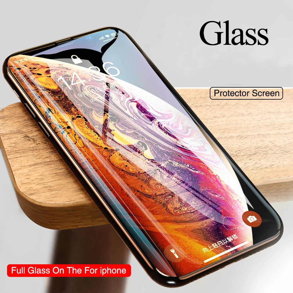 

Tempered Glass For Iphone XS Glass Full Cover Screen Protector Glass On For iphone XS/XR Max For Iphone XR 7 8 6 Plus Glass Flim