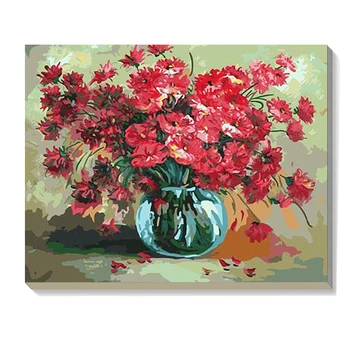 

MaHuaf-T013 Festive bouquet DIY oil painting by numbers Hand Painted 40x50cm Framed Acrylic Picture coloring by numbers