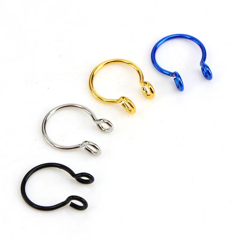 

Stainless Steel Nose Piercing U Shaped Fake Nose Ring Hoop Septum Tragus Piercing Nipple Piercing Jewelry Bijoux Sieraden
