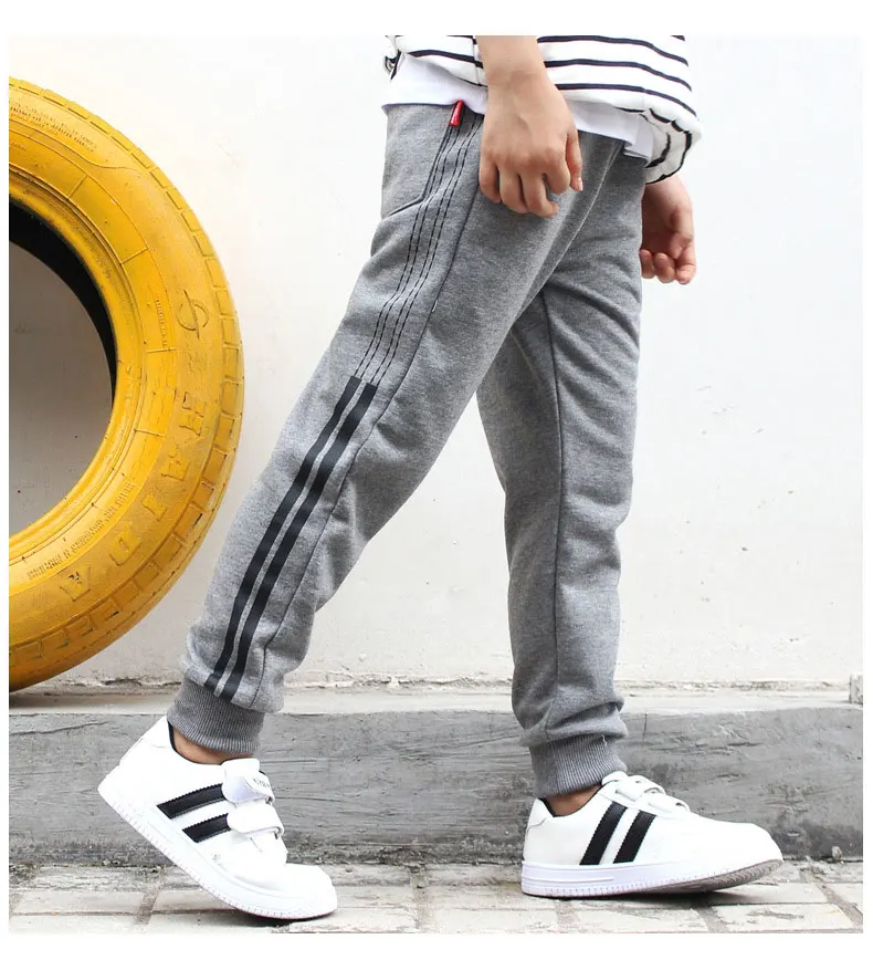 Liakhouskaya/спортивные штаны для мальчиков модные весенне-осенние штаны для мальчиков-подростков детские брюки спортивные штаны для мальчиков, одежда для детей - Цвет: A9806 Gray