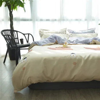 

Luxury Duvet cover set thread count fiber reactive prints bedding set