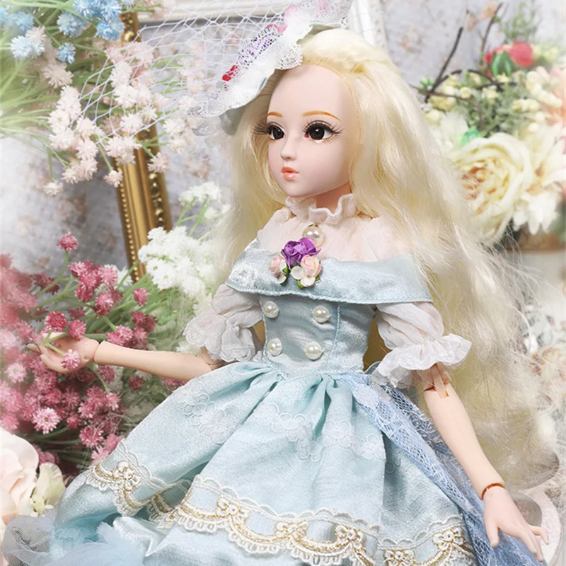 

Fortune Days Diary Queen 1/4 BJD doll joint body Sylvia with makeup including clothes shoes hair exquisite gift box toy,SD