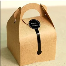 DIY подарок крафт бумажные обрабатываемые коробки для торта упаковка для хлебобулочных изделий для свадьбы, праздничные вечерние поставки, 10*10*14,5 см