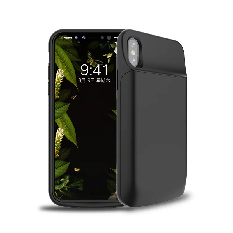 Goede Tmoxen Externe Magnetische Batterij Lader Case Power Bank Voor iphone X 3600 6000 mAh Draagbare Backup Audio Opladen Back Cover