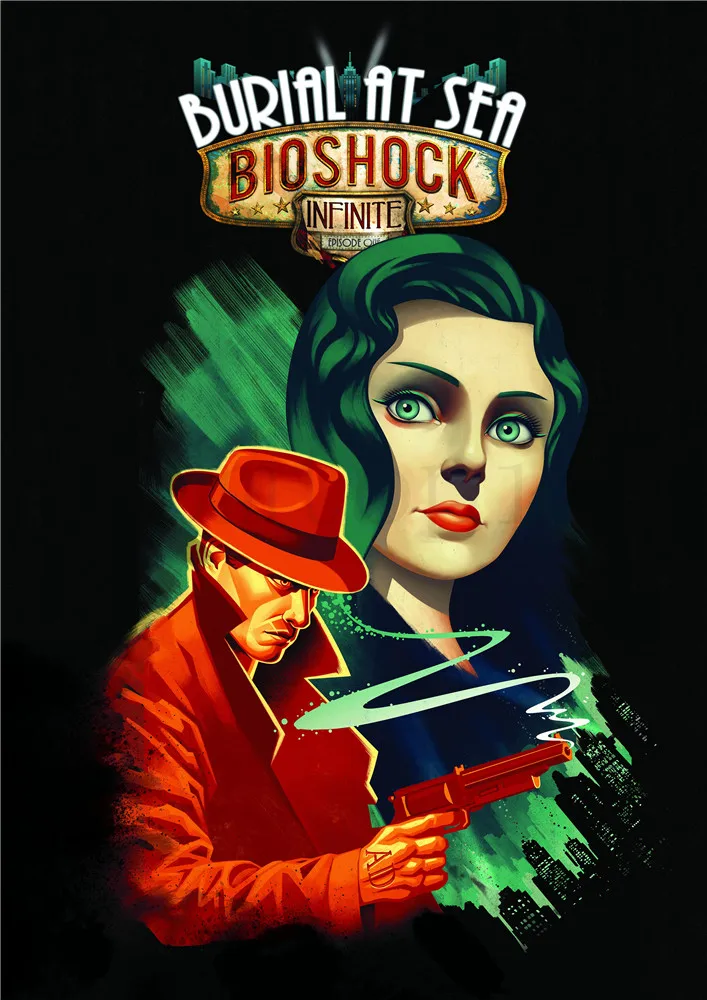 BIOSHOCK RAPTURE плакаты кино-стикеры Настенные белая мелованная бумага PrintsClear изображение украшение дома гостиная домашний арт бренд - Цвет: Прозрачный