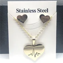 Нержавеющая сталь комплекты украшений для женщин сердце Дерево Слон собаки коготь Подвеска из снежинки ожерелье, серьги-пуссеты модные Jewelrygift