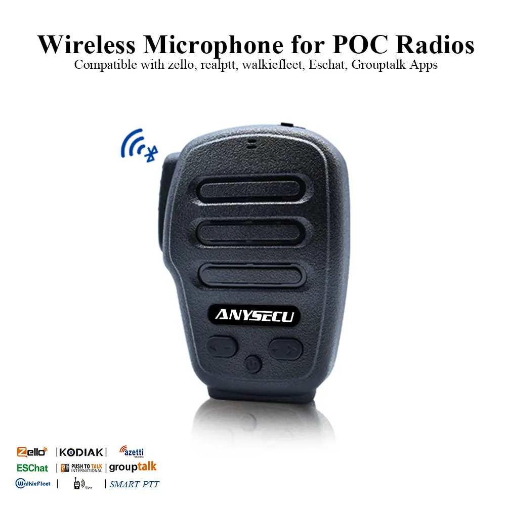 Anysecu Bluetooth микрофон B03 для POC радио F25 F22 A18 A17 7S+ T320 4G-W2PLUS 3g 4G сеть радио Zello Android телефон радио