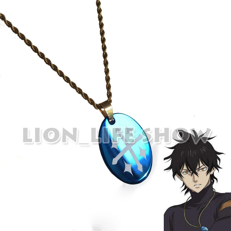 Black Clover Cosplay Yuno Necklace Props Pendant Jewelry