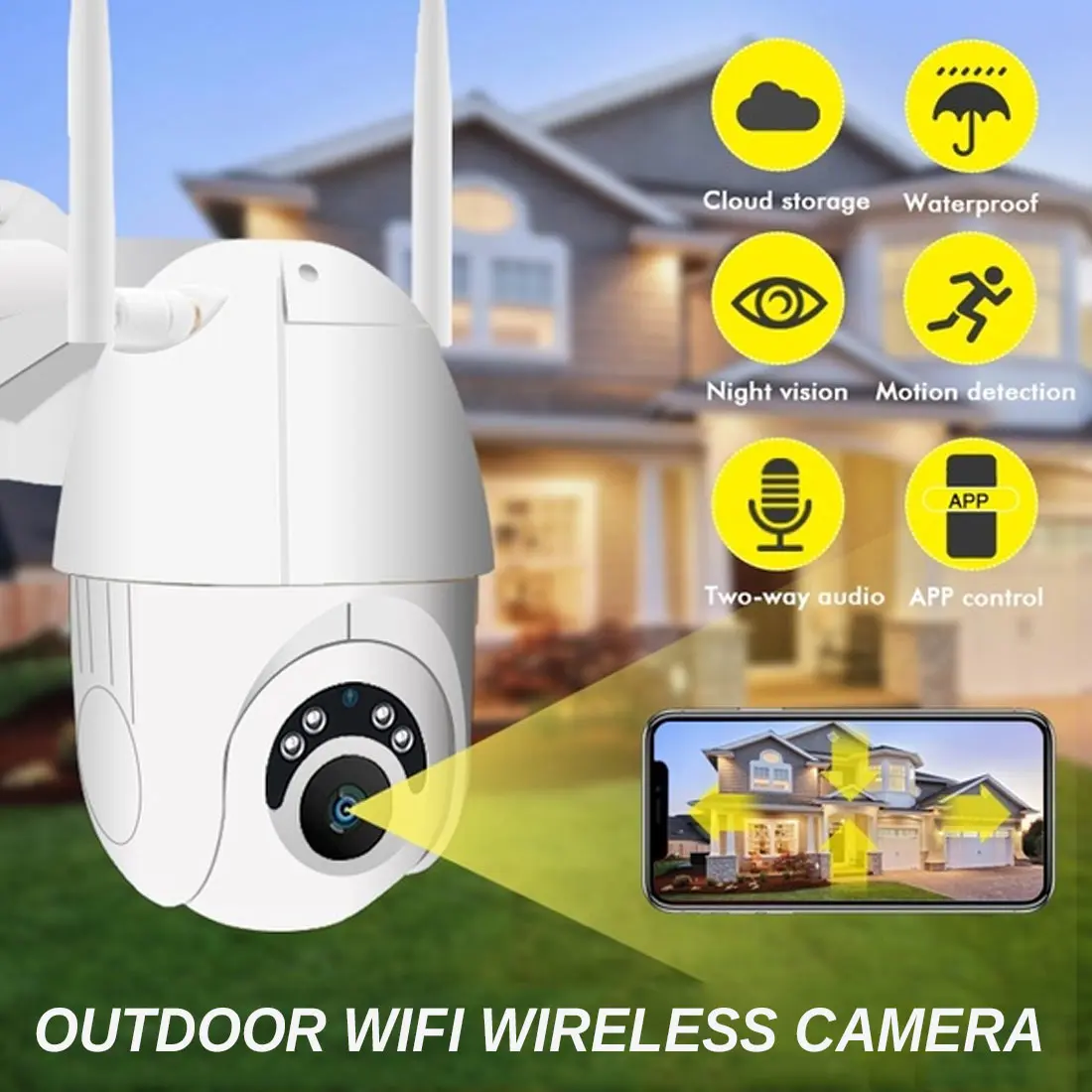 2MP 1080P Wifi Беспроводная скоростная купольная наружная камера наблюдения с датчиком PTZ IP камера IR Vision IP камера видеонаблюдения s