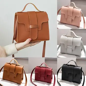 

Fashion Women Solid Color Leather Flap Messager Bags Tote Pouch Crossbody Shoulder Bag