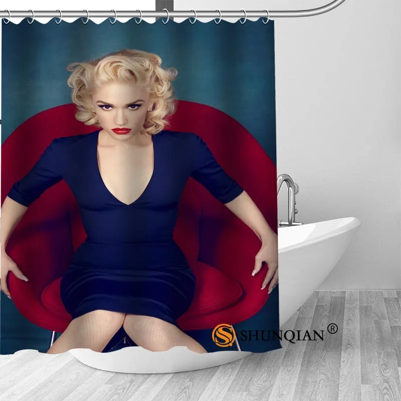 Пользовательские gwen stefani занавески для ванной тканевые современные душа