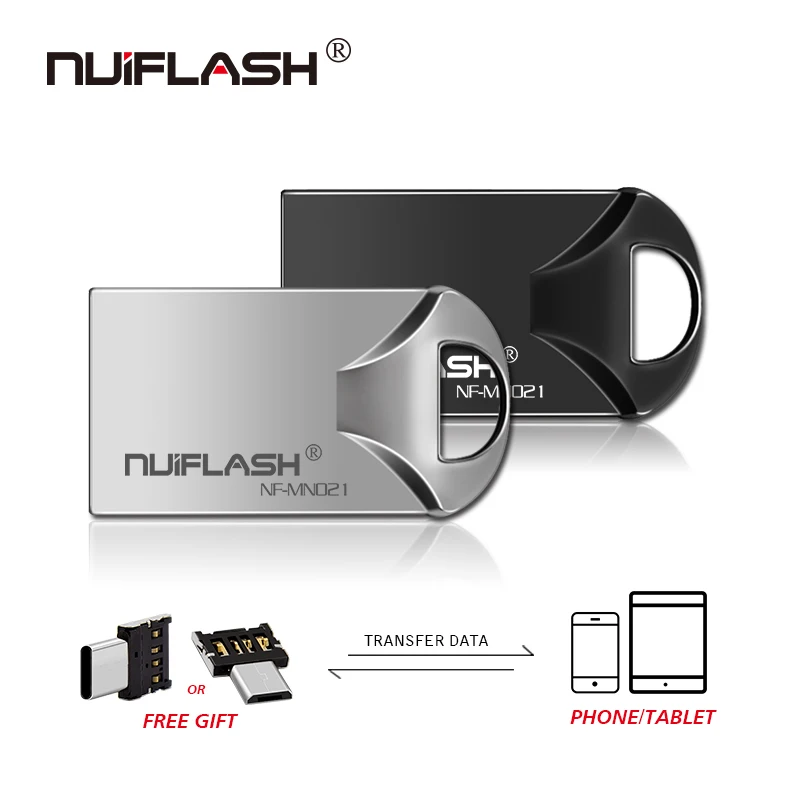 Usb флеш накопитель в металлическом корпусе с адаптером|USB флэш-накопители| |