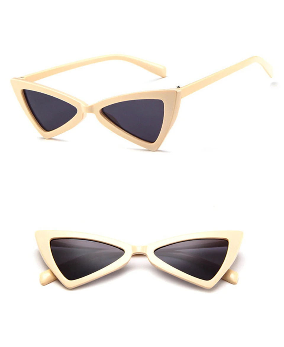 NEW brand design new European American cat eye glasses sunglasses ladies retro sunglasses transparent box colorful glasses (7)