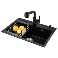 Кварцевый камень Флюм, однослойная кухонная ручная мойка, формирующая тело, утолщение гранита умывальник wx4191745