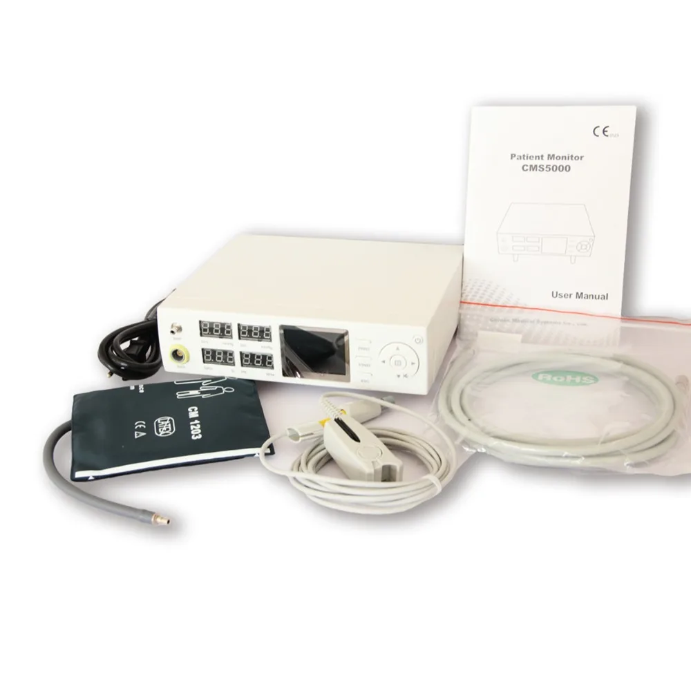 2," ЖК-дисплей для палаты интенсивного лечения монитор пациента для контроля за жизненно важными показателями CMS5000 NIBP SPO2 PR CONTEC CE 3-параметры