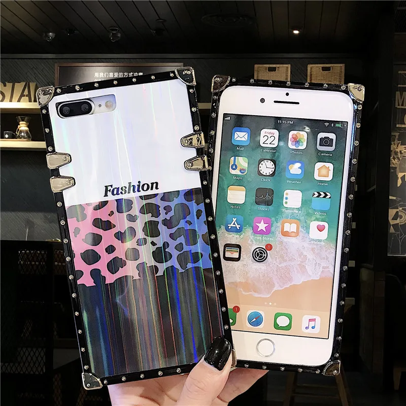 

Luxury Brand Square Blue light Leopard Print Phone Case for Huawei Mate 20 P20 Lite P20 pro Nova 3I 2S Case Soft TPU Phone Cover