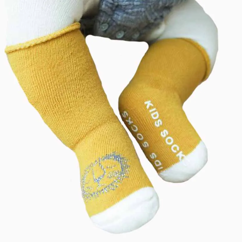 

2019 Autumn and winter new terry thickening baby socks dispensing non-slip baby high tube newborn floor socks for children