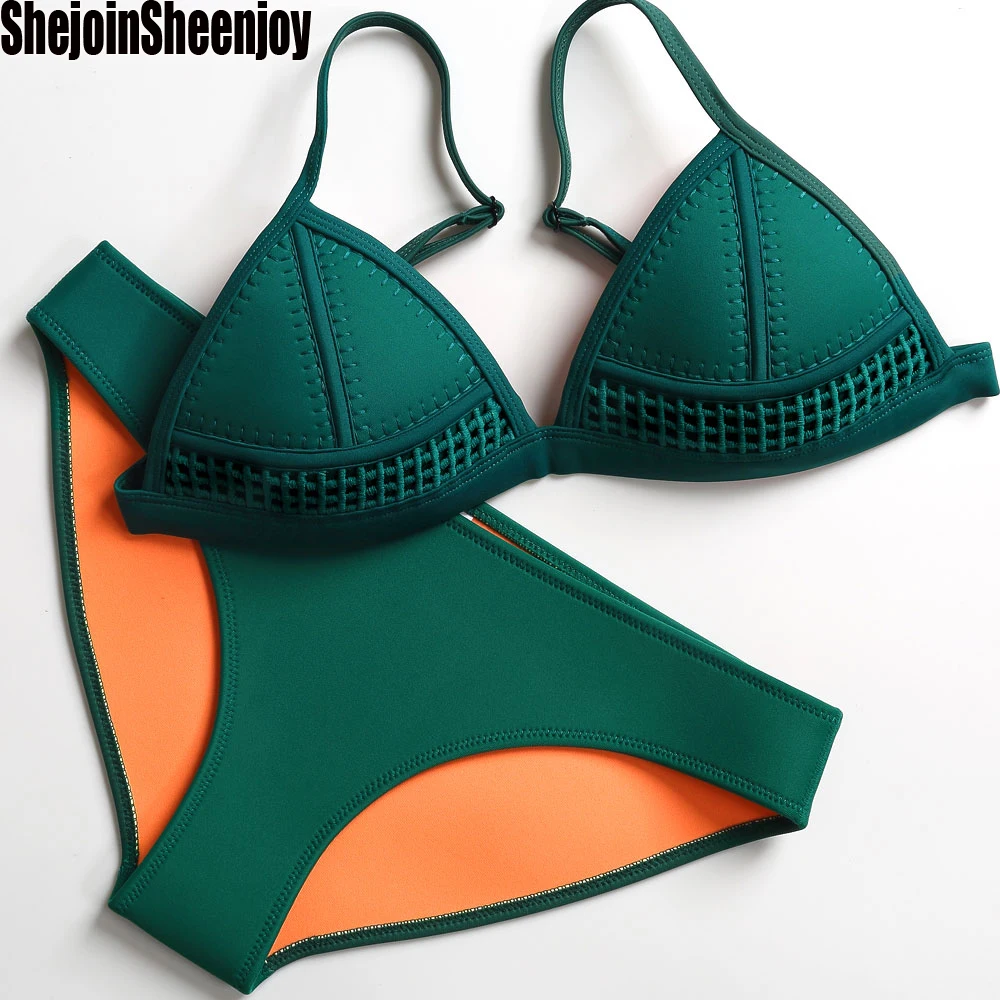 Sexy Swimsuit Women Push Up Bikinis 2018 Neoprene ...