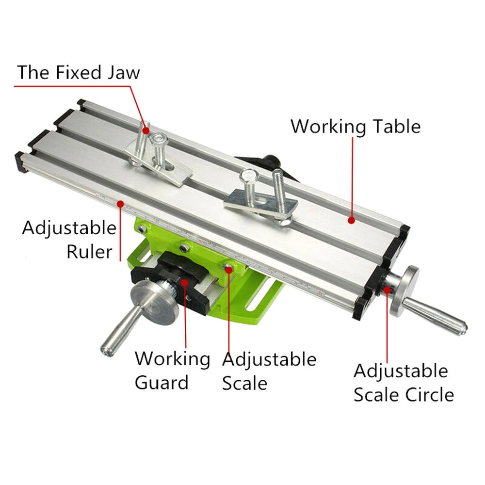 Mini Precision Multi-function Milling Machine Bench Drill Vise Fixture Work table