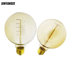 Xinyansee E27 лампа накаливания Ретро лампа накаливания светодиодные лампы 40 W 220 V G95 Эдисон лампы античный Вольфрамовый шарик декоративный светильник для дома