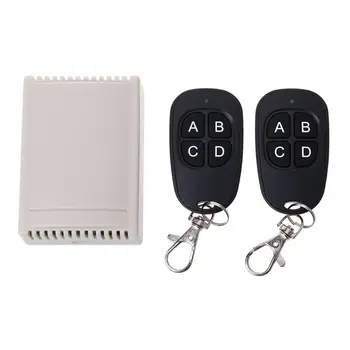 

RF Remote Control DC12V 4CH 10A Switch Learning Button Code Receiver Transmitter Momentary Toggle Latched Adjustable