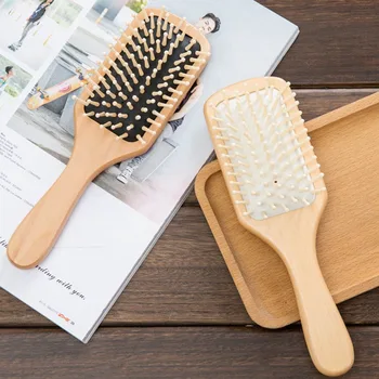 

Massage Comb Paddle Brush Antistatic Combanti-static Natural Wooden Massage Hairbrush Comb Scalp Health Care Paddle Brush