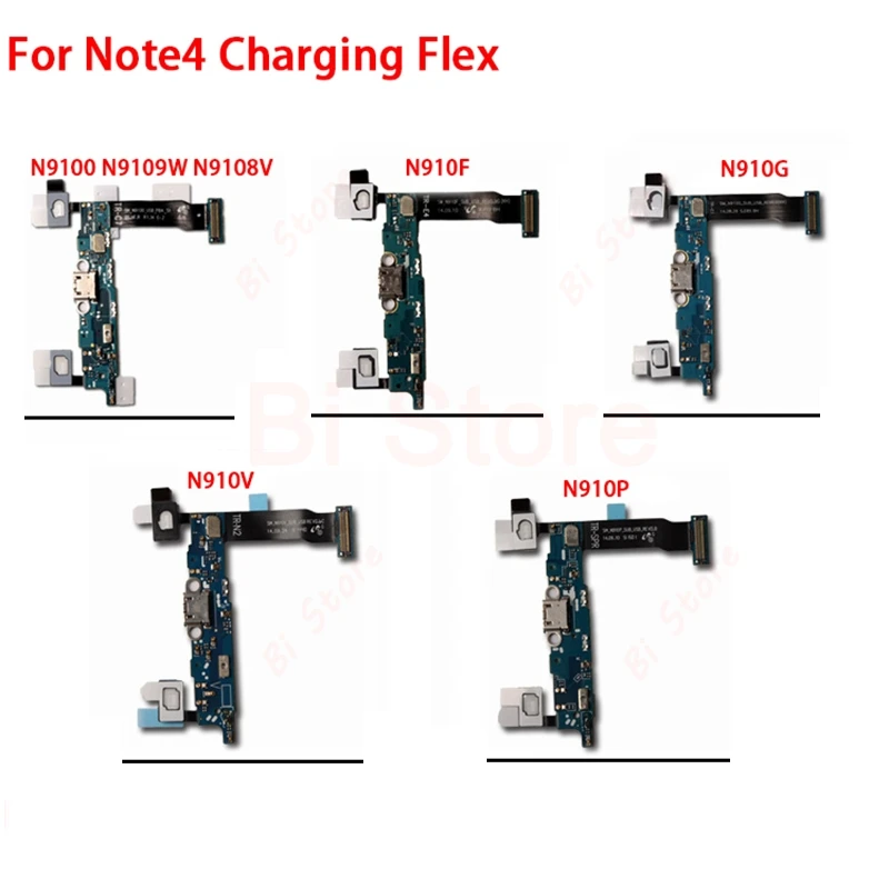A Quality Replacement Charging Flex Cable For Samsung Galaxy Note 4 Note4 N910F N910A Microphone USB Port Socket Dock Connector
