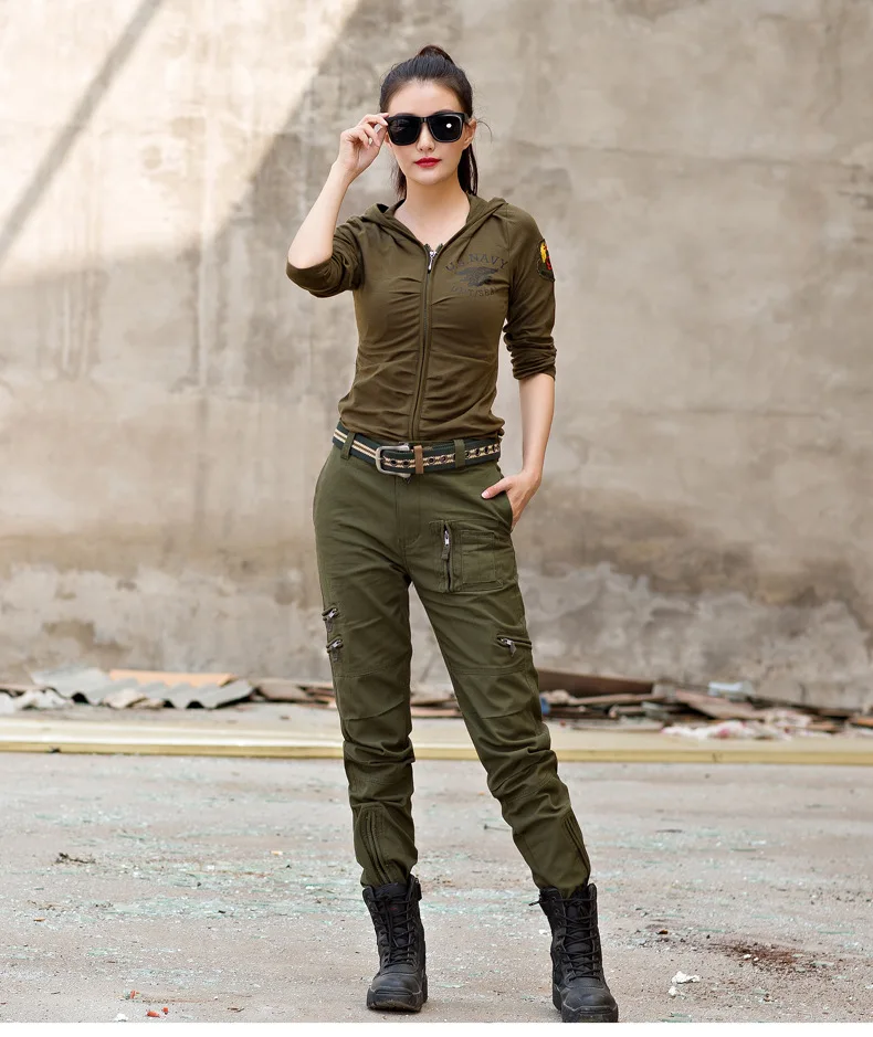 Новая женская Повседневная футболка с капюшоном, стрейчевая футболка с длинным рукавом, Женская армейская футболка