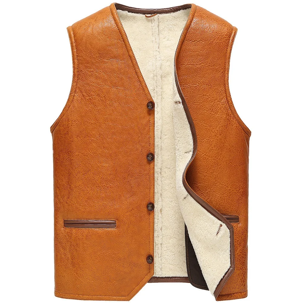 Buy Free shipping 2017 new style sheepskin vest