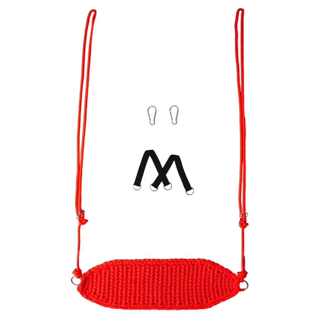 Kids Swing Seats Rope Net Style Swing Play for Indoor, Outdoor, Playground, Home Tree with Snap Hooks & Straps, 440 lbs Capacity