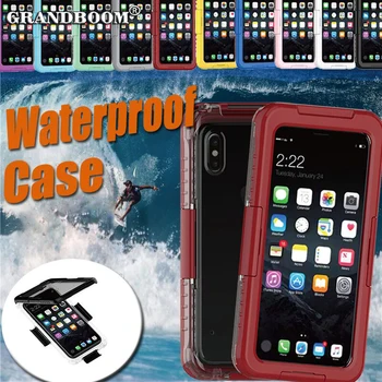 

100pcs Full Body Protection Waterproof Shockproof For iPhone XS Max XR X 8 7 6 6S Plus Hybrid Swimming Underwater Cover Case