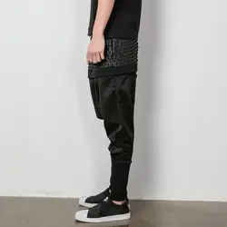 GD мужской хип-хоп DJ личности тенденция искусственного комплект из двух предметов Брюки повседневные штаны брюки