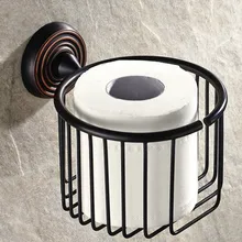 Черный Масло Втирают Латунь Настенные Ванная комната туалет Бумага держатели рулона cba071