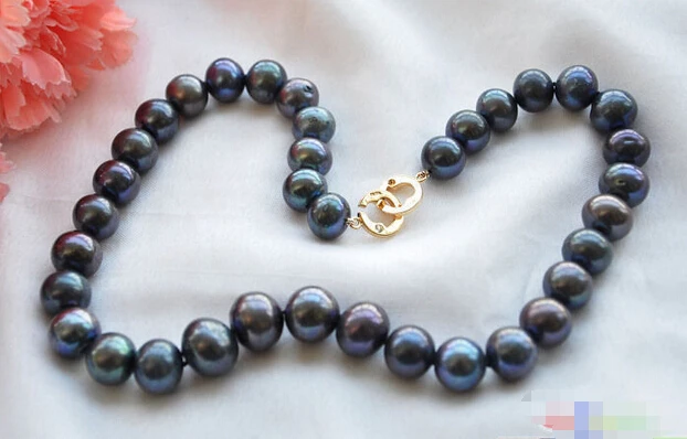

Wholesale FREE SHIPPING >>> P4151 HUGE 17" 15mm ROUND BLACK FRESHWATER PEARL NECKLACE