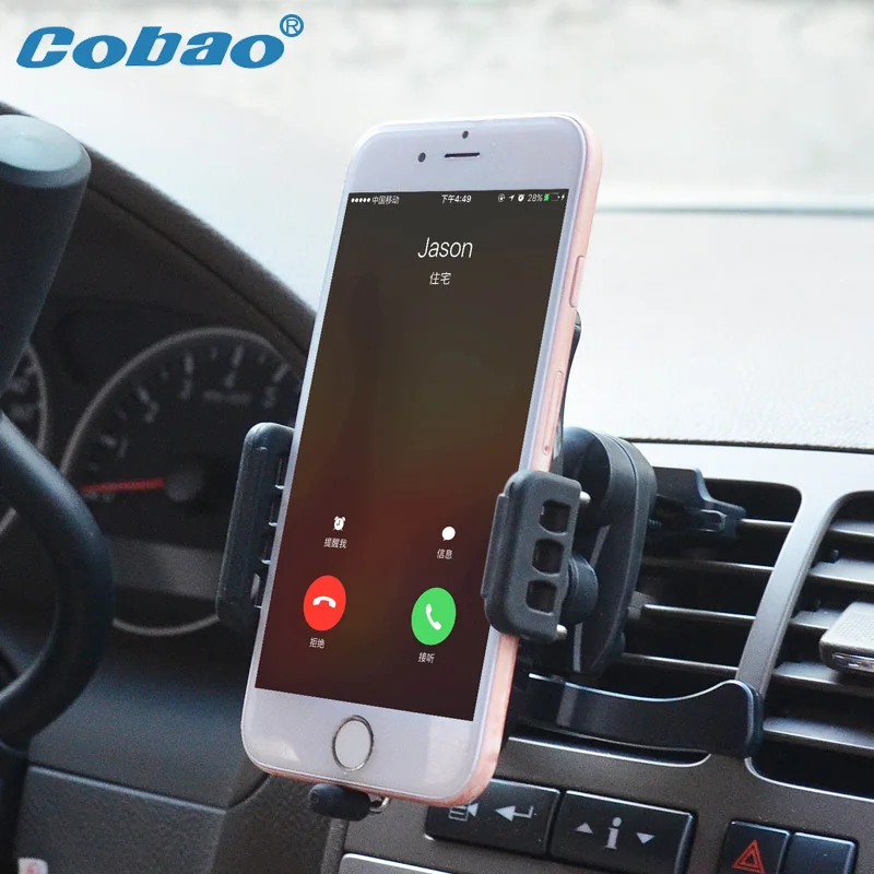 Cobao держатель для мобильного телефона с вентиляционным отверстием, универсальный автомобильный держатель для телефона, 360 Регулируемый автомобильный держатель для мобильного телефона для huawei iPhone