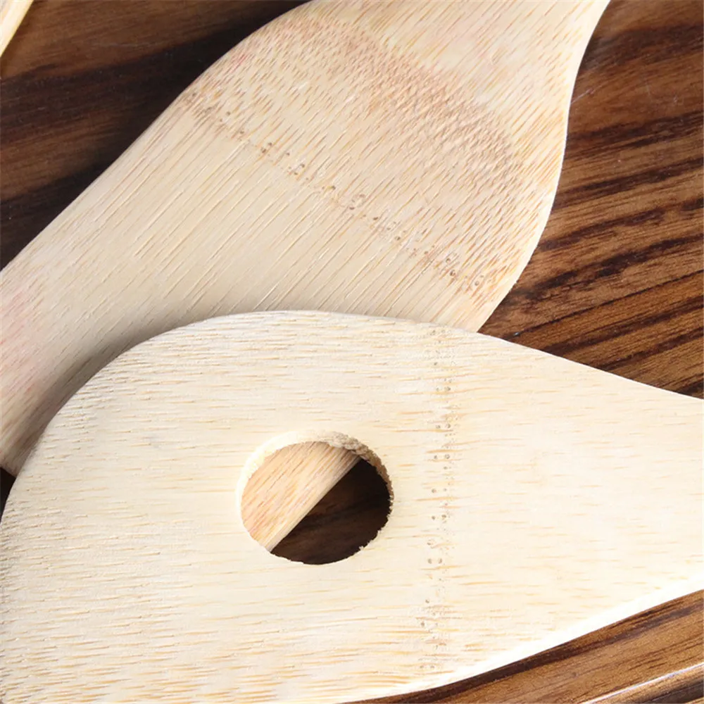6pcs Eco-friendly Bamboo Wood Spatula Set Wooden Spatulas Kitchen Cooking Tools Utensil Set Bamboo Non-stick Pan Special Shovel