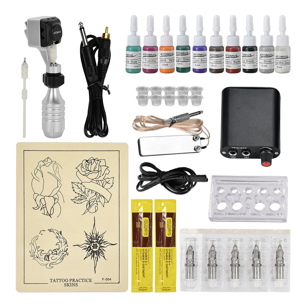 

Tattoo Kits Completed Set Full Set Of ColorantsPower And Power Cord Shell Tattoo Machine Practice Color Set Permanent Make Up