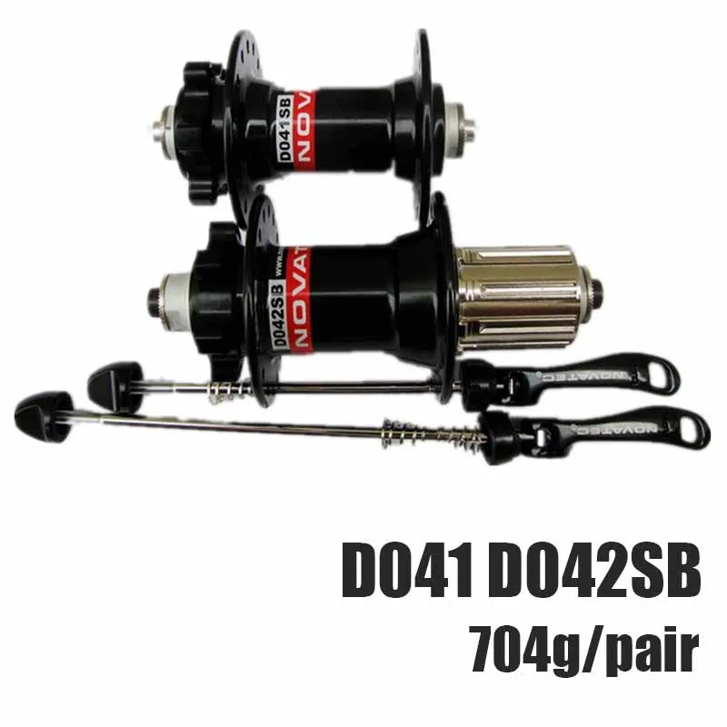 

NOVATEC D041 D042SB Hubs MTB Mountain Bike Bead 4 Bearing Disc Brake Hubs 28-32H O.L.D. front 110 mm Rear 135mm QR for SHIMN0