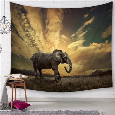 Полиэфирный тропический рисунок слона настенная ткань висячий гобелен Свадебная вечеринка подарок постельное покрывало, пляжное полотенце Йога-Пикник коврик - Цвет: 18